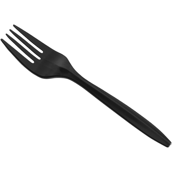 Medium Weight Plastic Fork Black