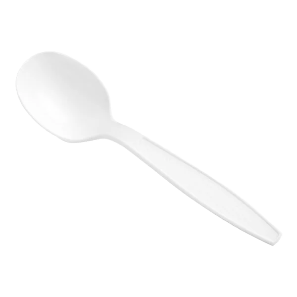 Heavy Weight Plastic Spoon White