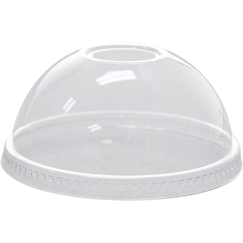 Clear Dome Lid with Straw Slot