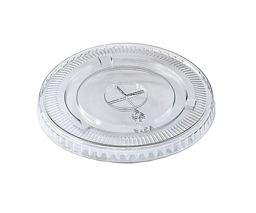 Clear Flat Lid with Straw Slot