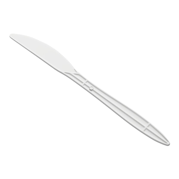 Medium Weight Plastic Knife White