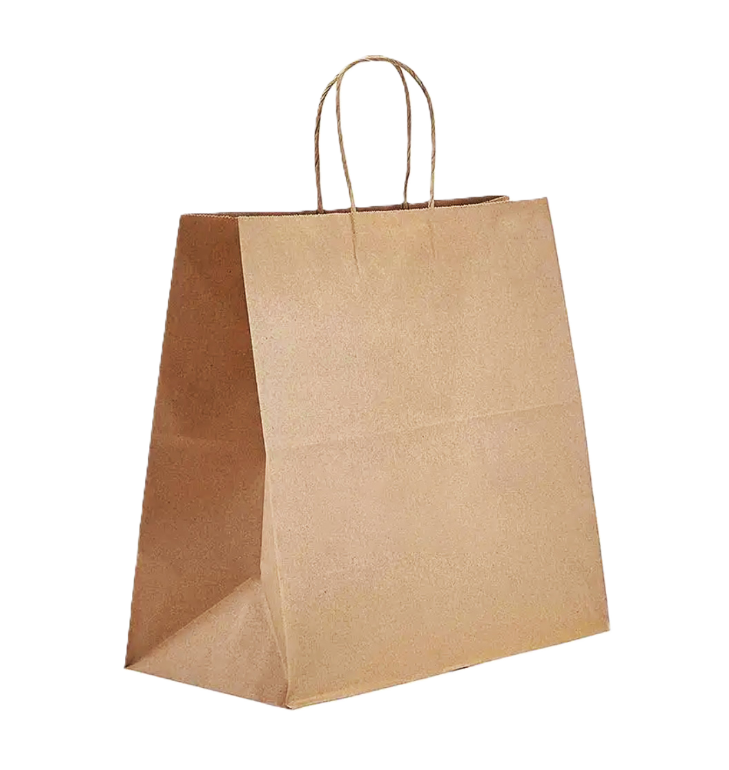 Kraft Paper Shopping Bag with Handles Medium