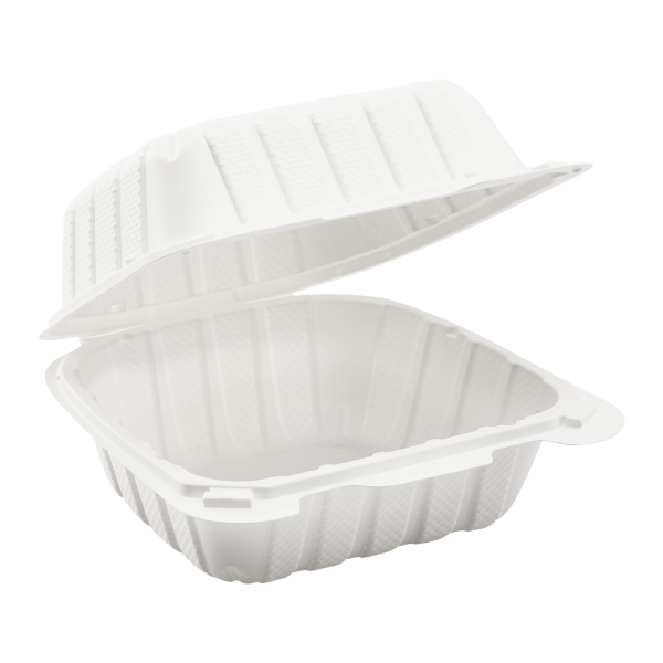 Microwaveable Hinged Take-Out Container 6"x6"