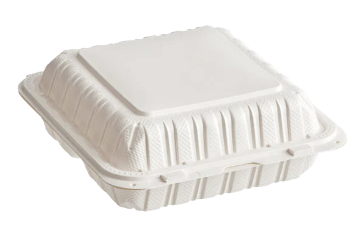 Microwaveable Hinged Take-Out Container 8"x8"