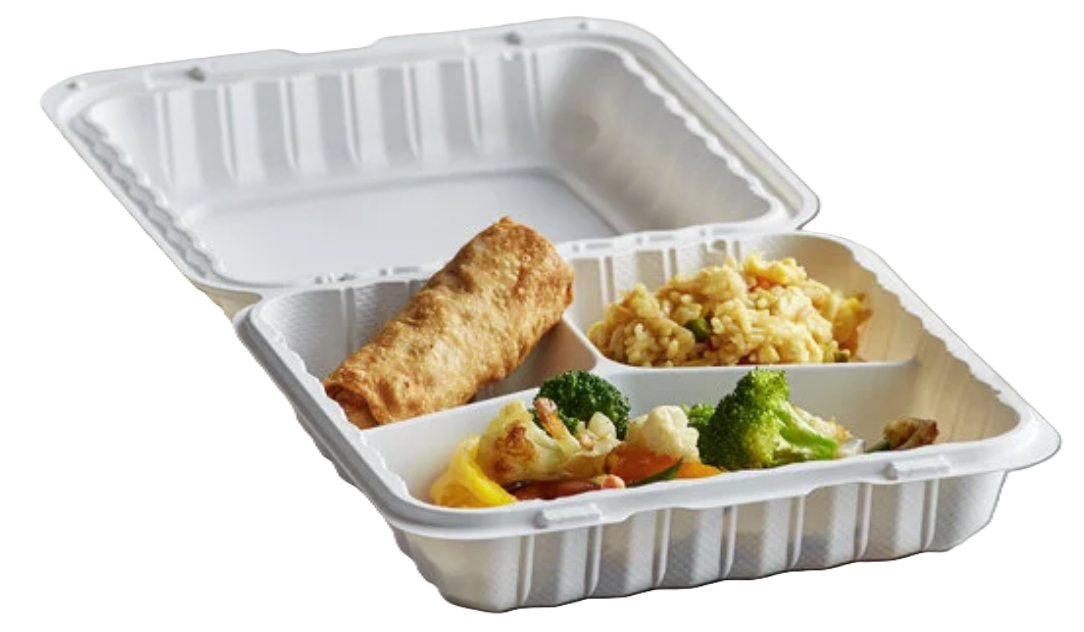 Microwaveable Hinged Take-Out Container 9"x9"-3C