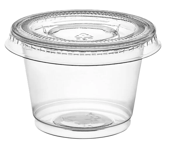 Clear Plastic Souffle Cup / Portion Cup 1 oz Set