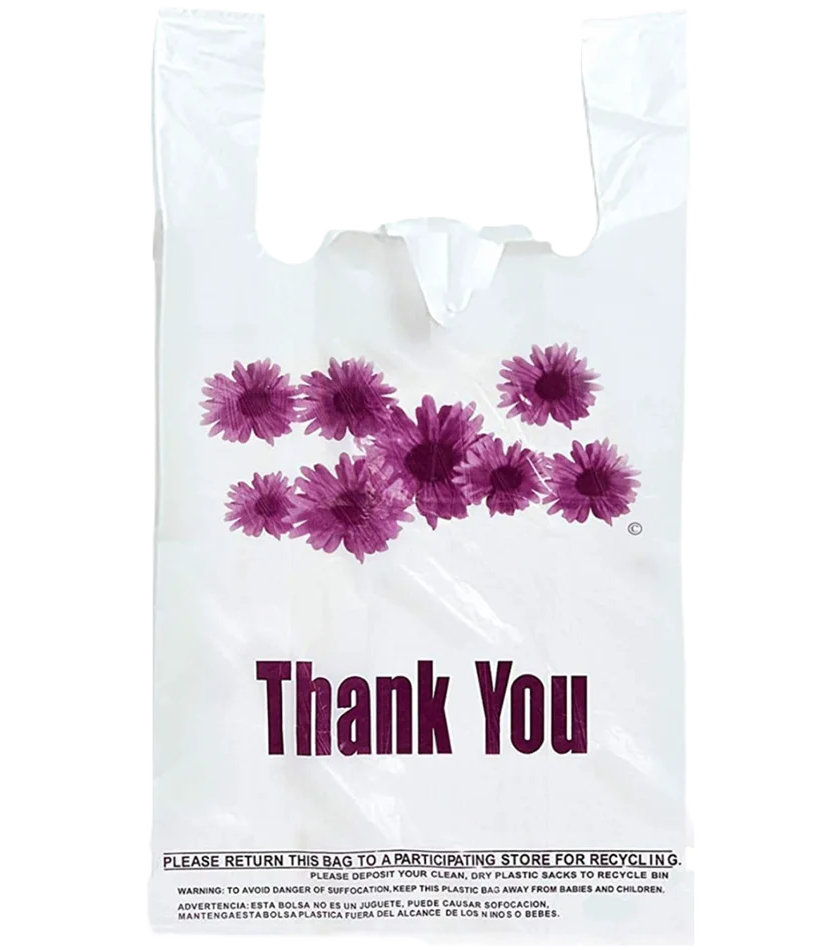 T-Shirt Bags Purple Flower 1/6 L